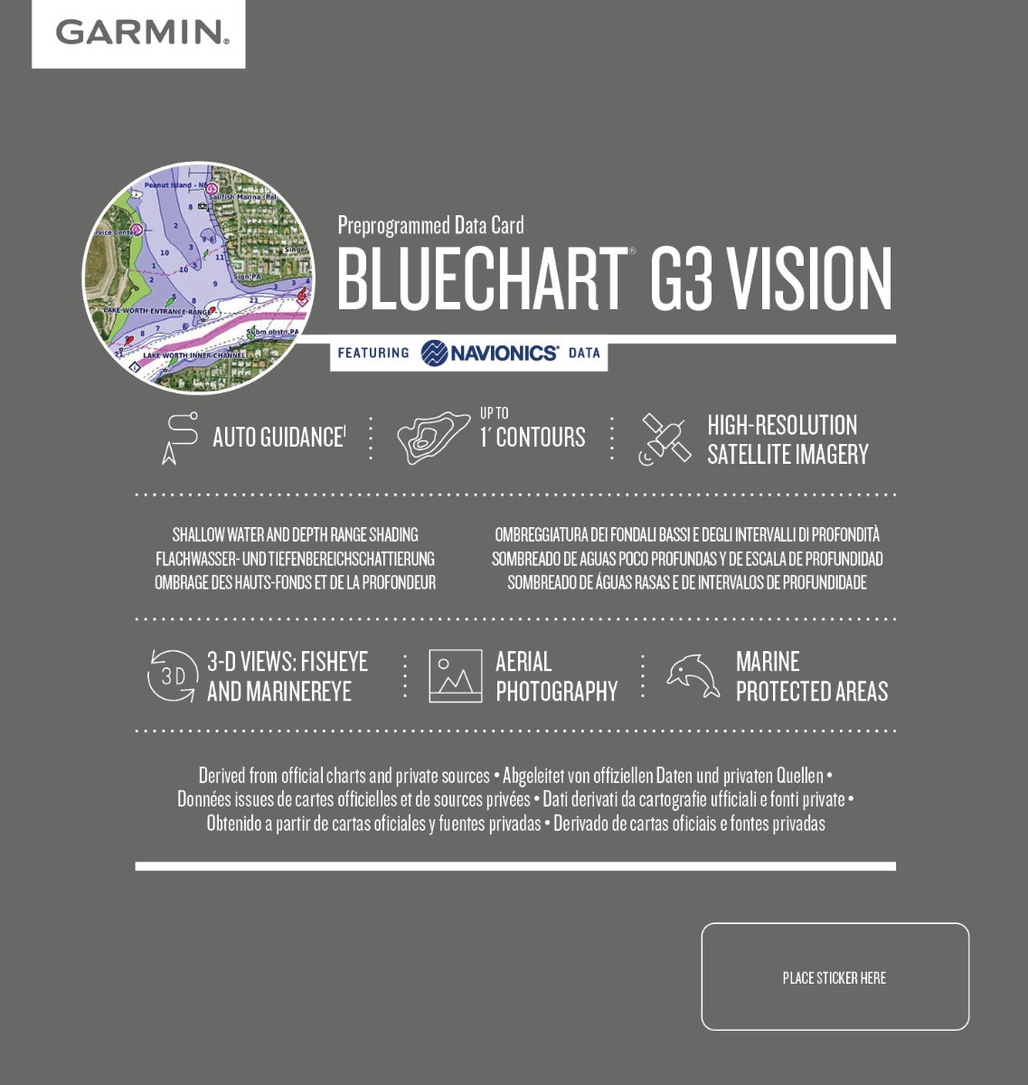 BlueChart g3 Vision Portugal Coastal data card VEU479S microSD/SD for Garmin