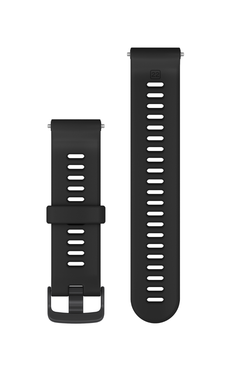 Garmin 745 Replacement Watch Strap, Slate Hardware Band with Black Band (010-11251-9B) by Garmin