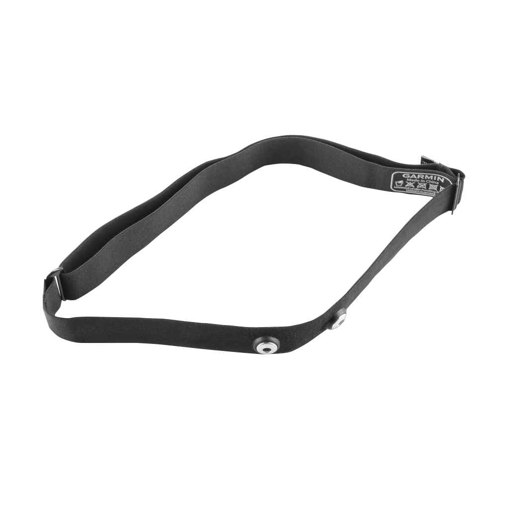 Garmin soft strap with electrodes (010-11254-02), black elastic strap with metal snaps