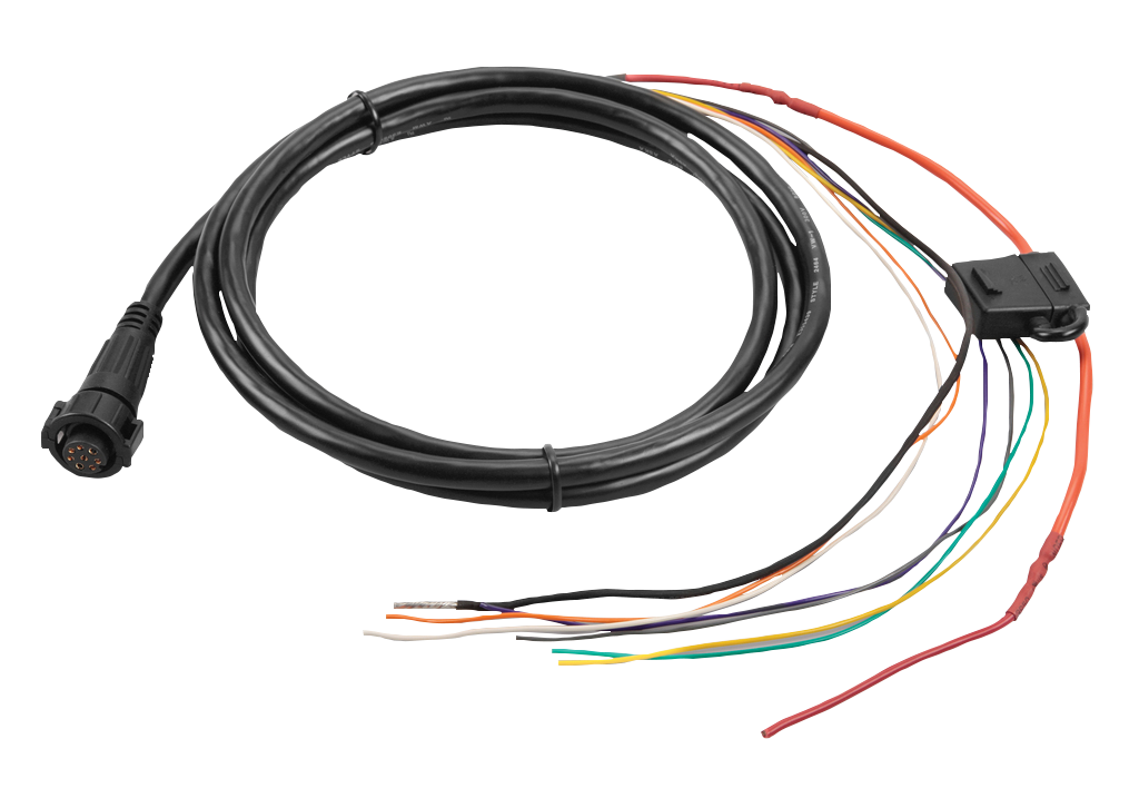 Garmin Power/Data Cable for AIS 600; black cable with multi-color wires and a round multi-pin connector