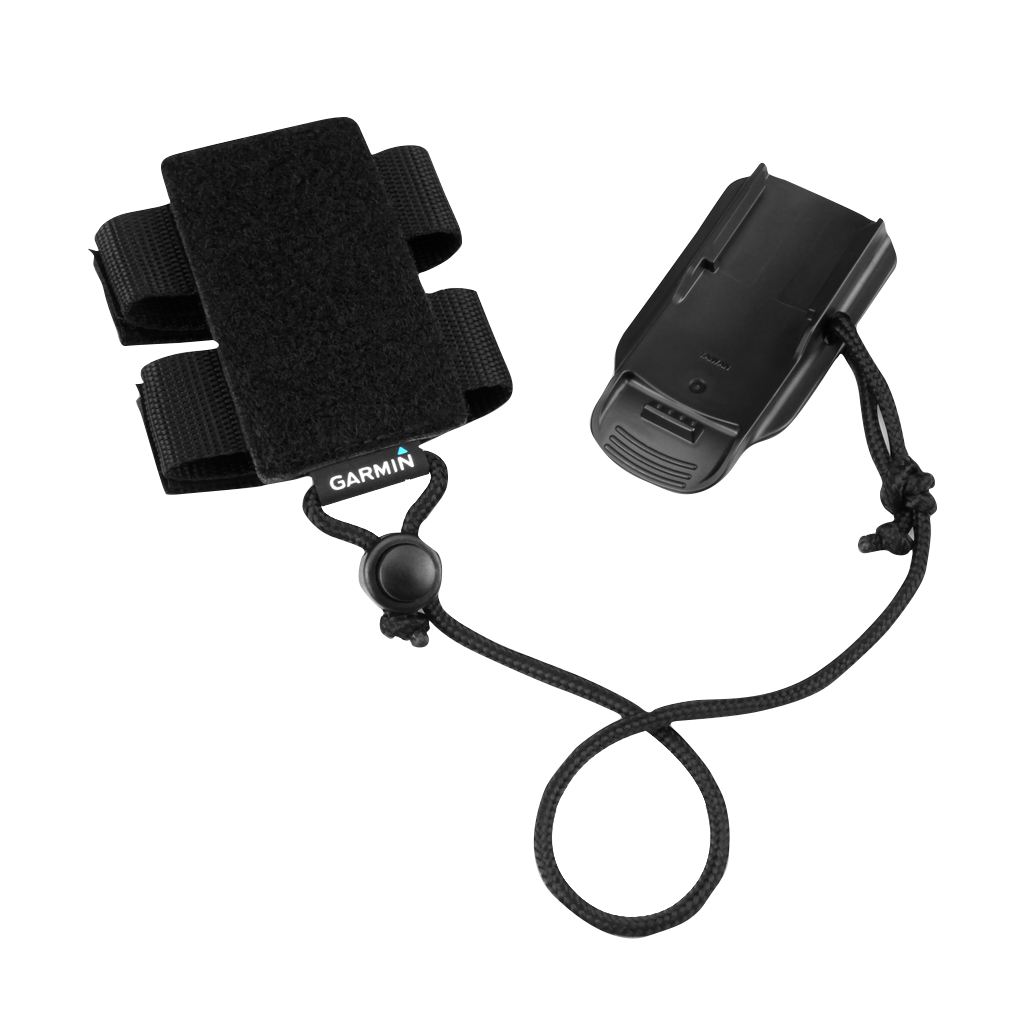 Garmin Backpack Tether (010-11855-00), black GPS accessory with Velcro straps and cord lanyard