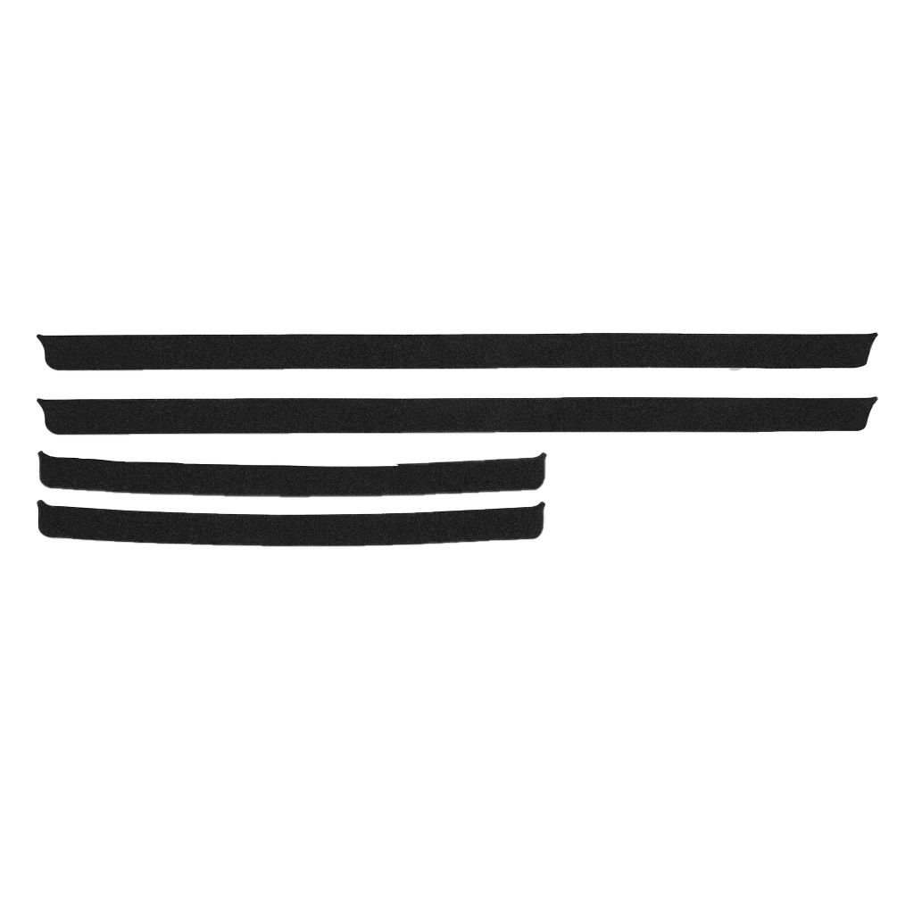 Garmin flush mount kit components, 4 black foam mounting strips for EchoMAP and GPSMAP marine displays.