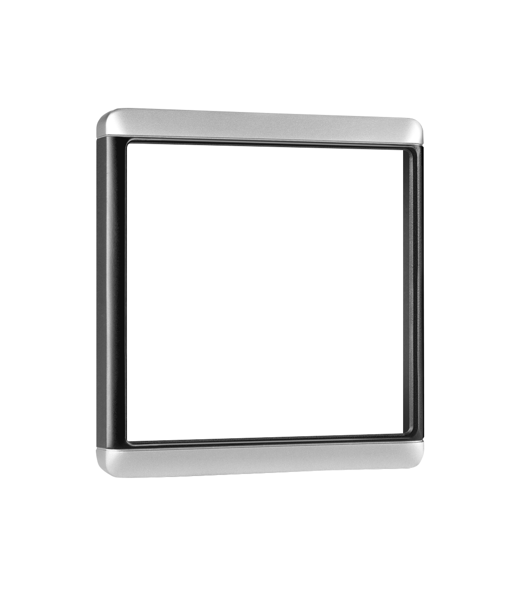 Garmin Trim Snap Piece Cover, silver and black frame, marine electronics accessory