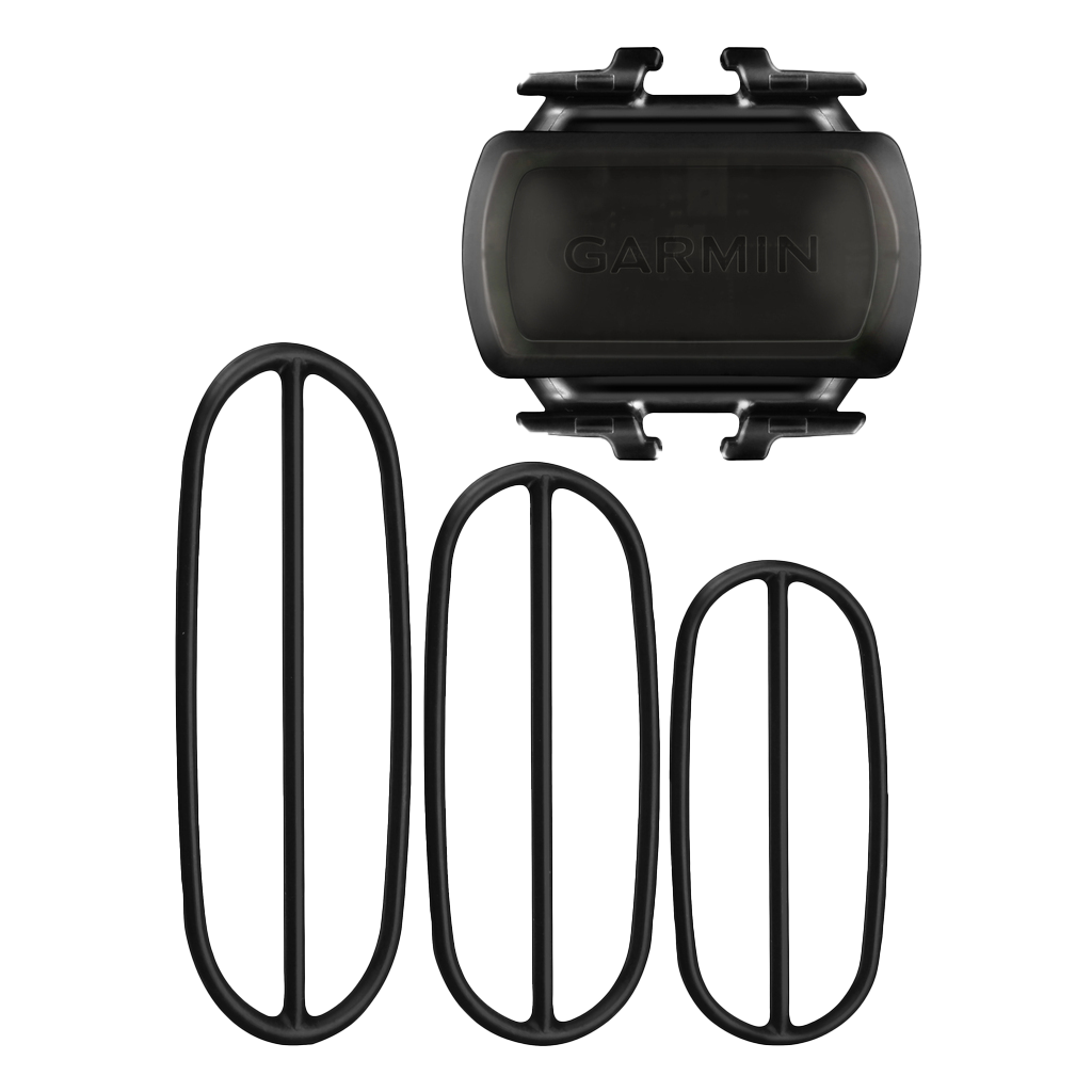 Garmin Speed & Cadence Sensors with three black rubber rings