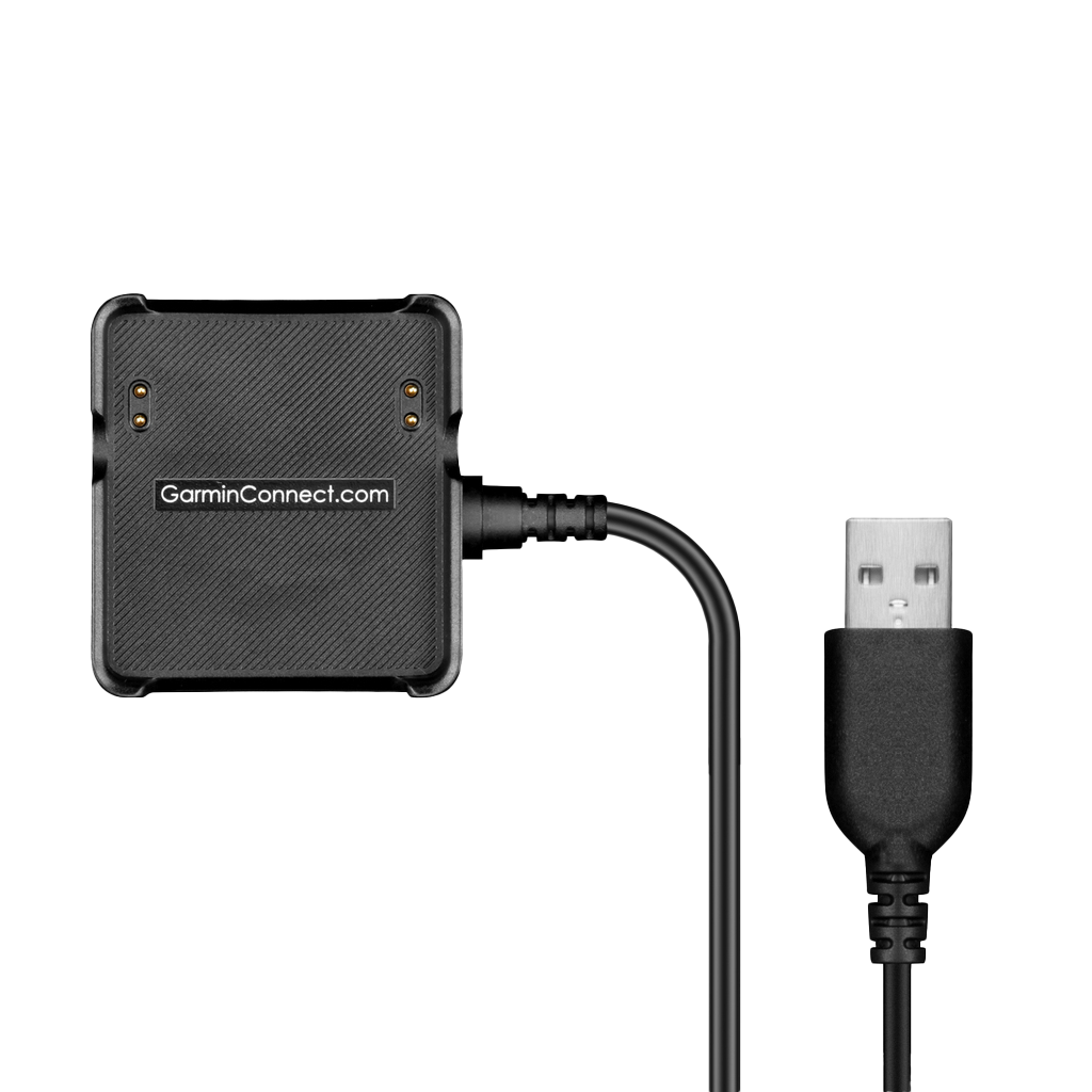 Garmin charging cradle for Vivoactive (010-12157-10), black plastic with USB cable