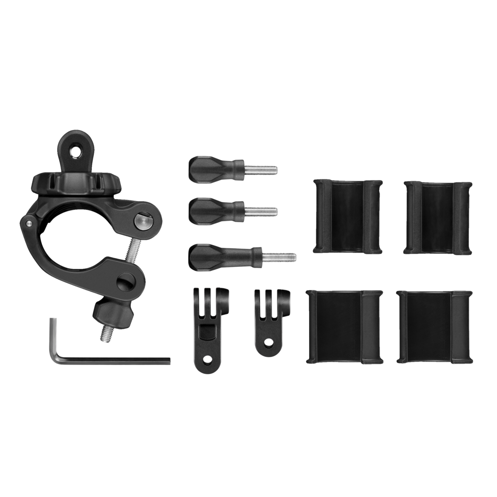 Garmin Large Tube Mount for VIRB kit with clamps, screws, straps and Allen key