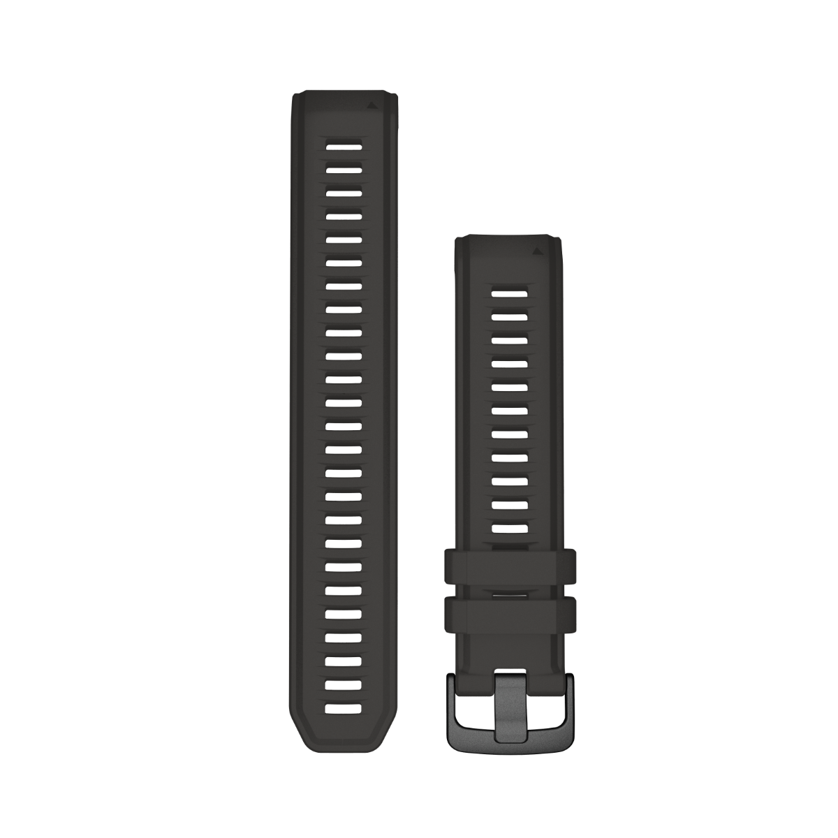 Garmin 22mm watch bands graphite; two bands with buckles.