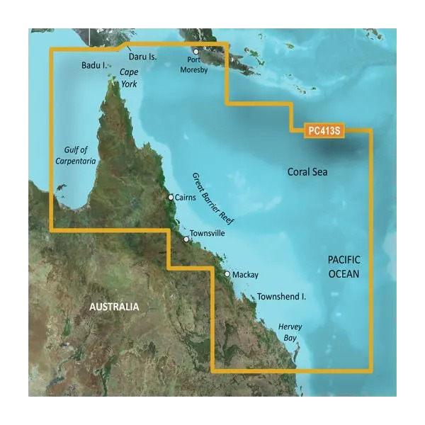 Garmin Australia, Mornington Island to Hervey Bay Coastal Charts BlueChart g3 Vision | VPC413S | microSD/SD (010-C0871-00) by Garmin