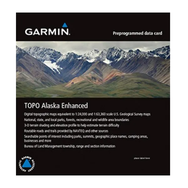 Garmin TOPO Alaska Enhanced microSD/SD card packaging