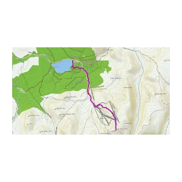 Garmin TOPO UK & Ireland v11 Light map for GPS devices; purple route across green terrain.