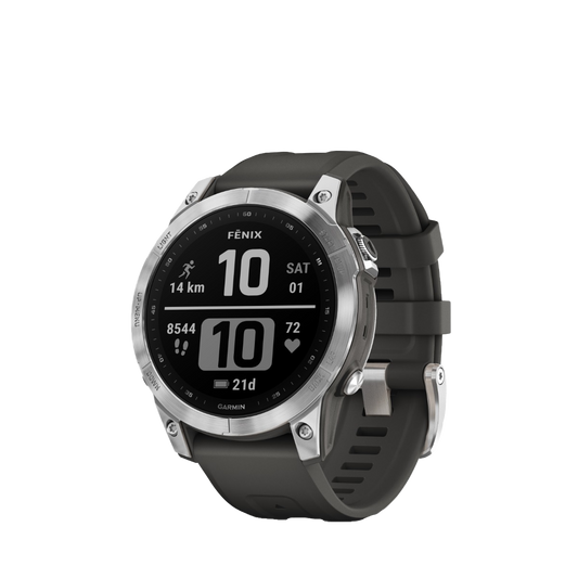 Garmin fenix 7S - Silver with Graphite Band (010-02539-00) by Garmin