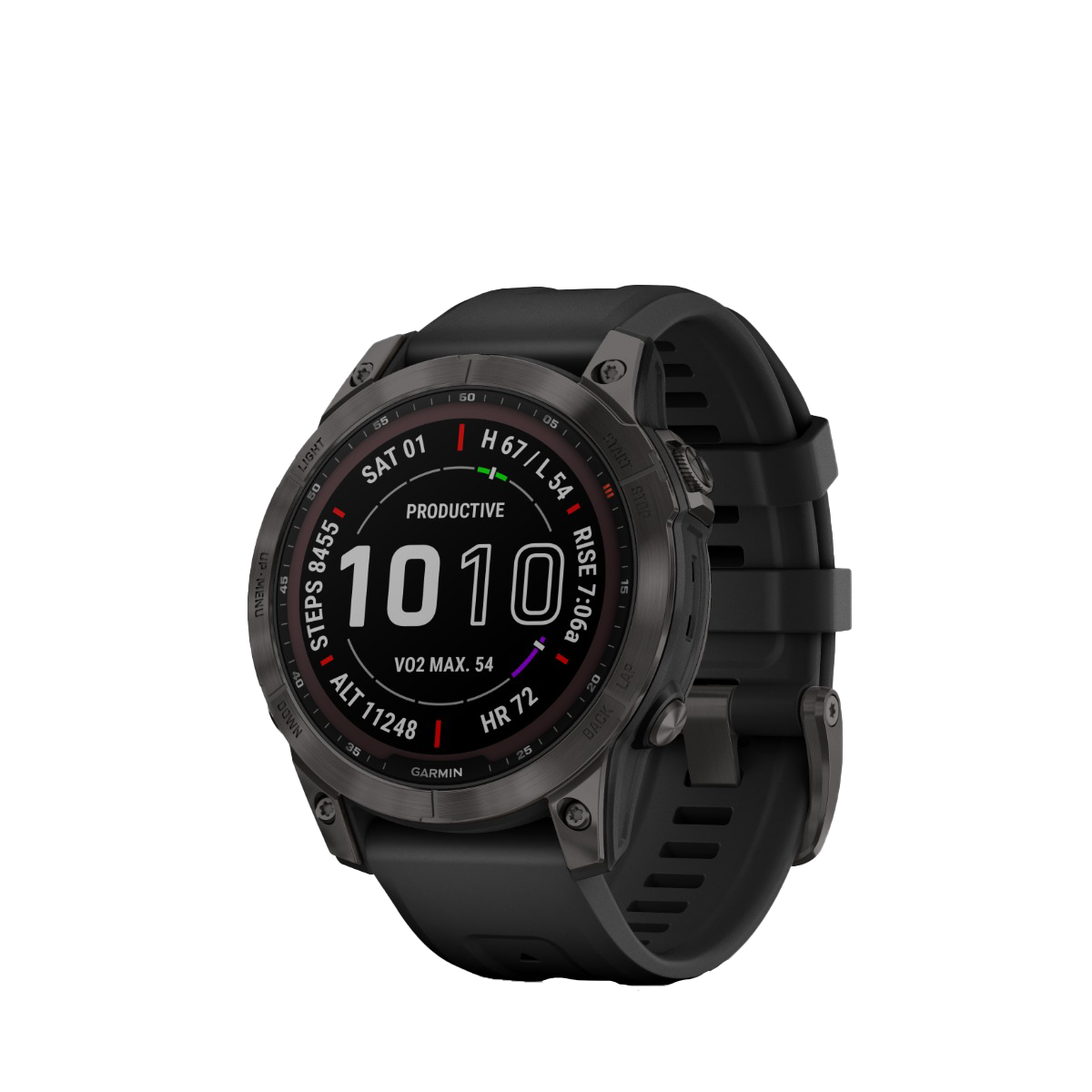 Garmin fenix 7 Sapphire Solar - Carbon Gray DLC Titanium with Black Band (010-02540-20) by Garmin