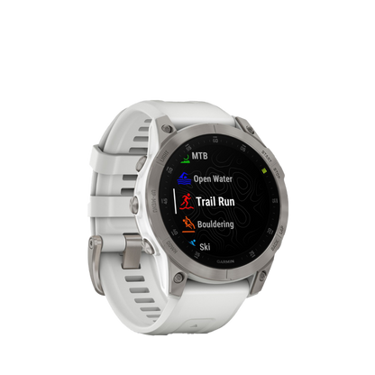 Garmin Epix (Gen 2), White Titanium, Premium Adventure GPS Smartwatch with Maps and Built-in Flashlight (010-02582-20) by Garmin
