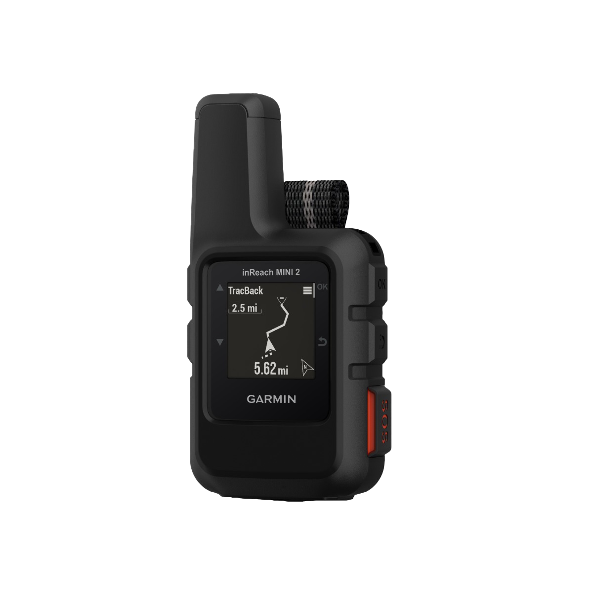Garmin inReach Mini 2 satellite communicator, black with red SOS button