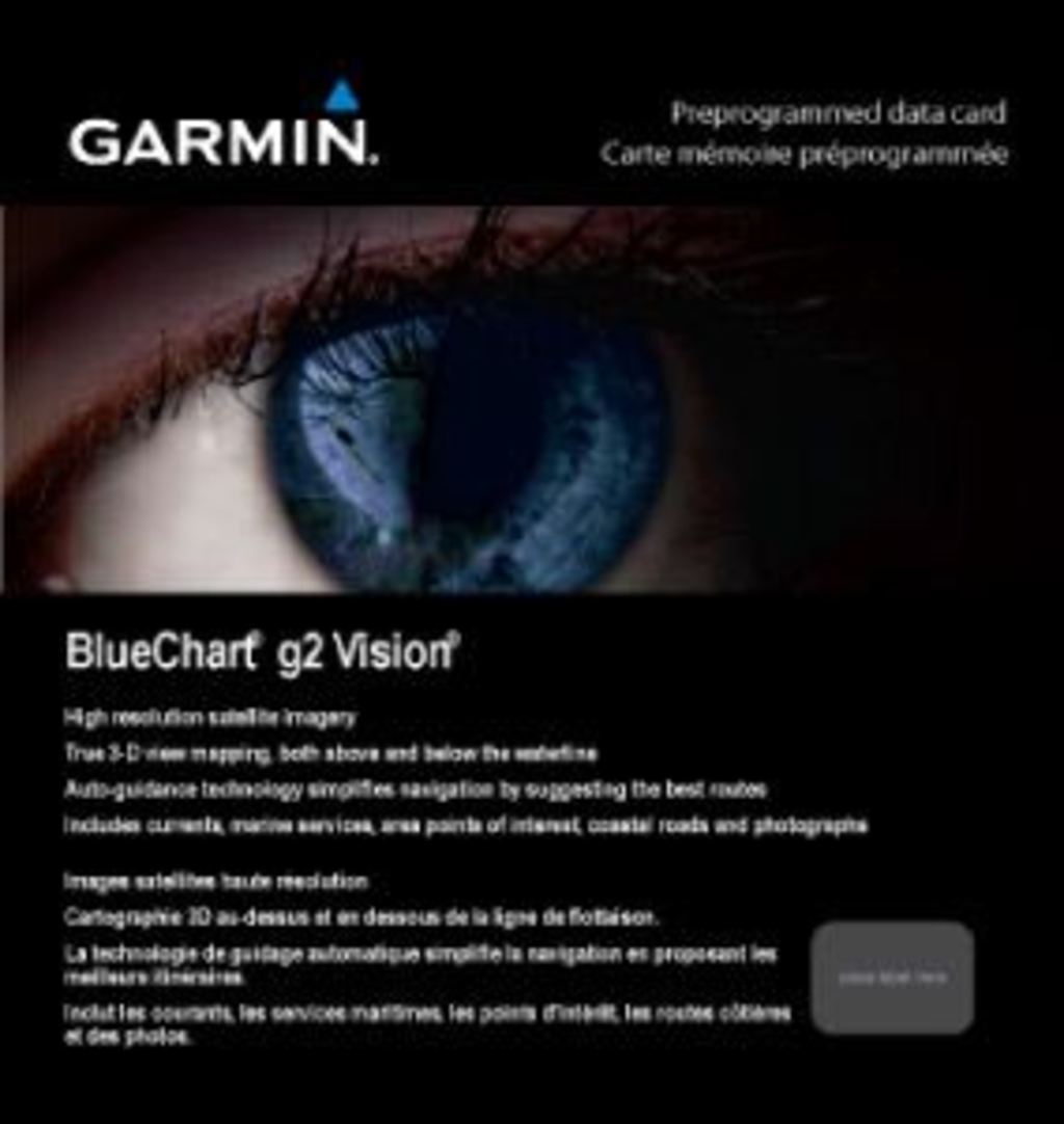 Garmin BlueChart g3 Vision coastal map card for U.S., South Florida and North Bahamas on microSD/SD