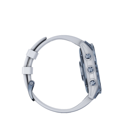 Garmin fenix 7 Sapphire Solar - Mineral Blue DLC Titanium with Whitestone Band (010-02540-24) by Garmin