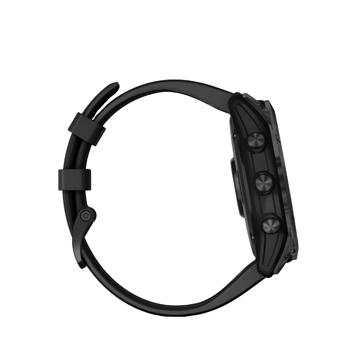 Garmin Fenix 7x Sapphire Solar smartwatch with black DLC titanium case and black band