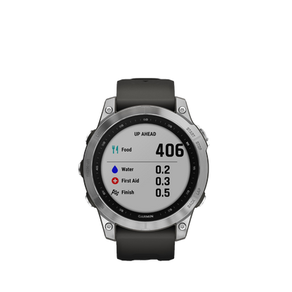 Garmin fenix 7S - Silver with Graphite Band (010-02539-00) by Garmin