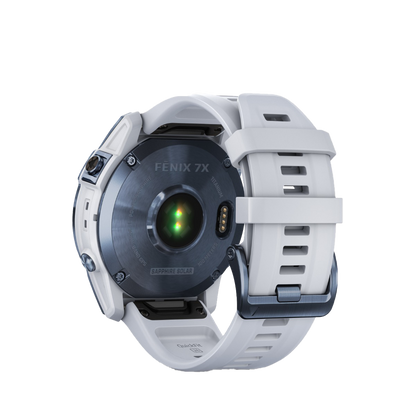 Garmin Fenix 7x Sapphire Solar - Mineral Blue DLC Titanium with Whitestone Band (010-02541-14) by Garmin