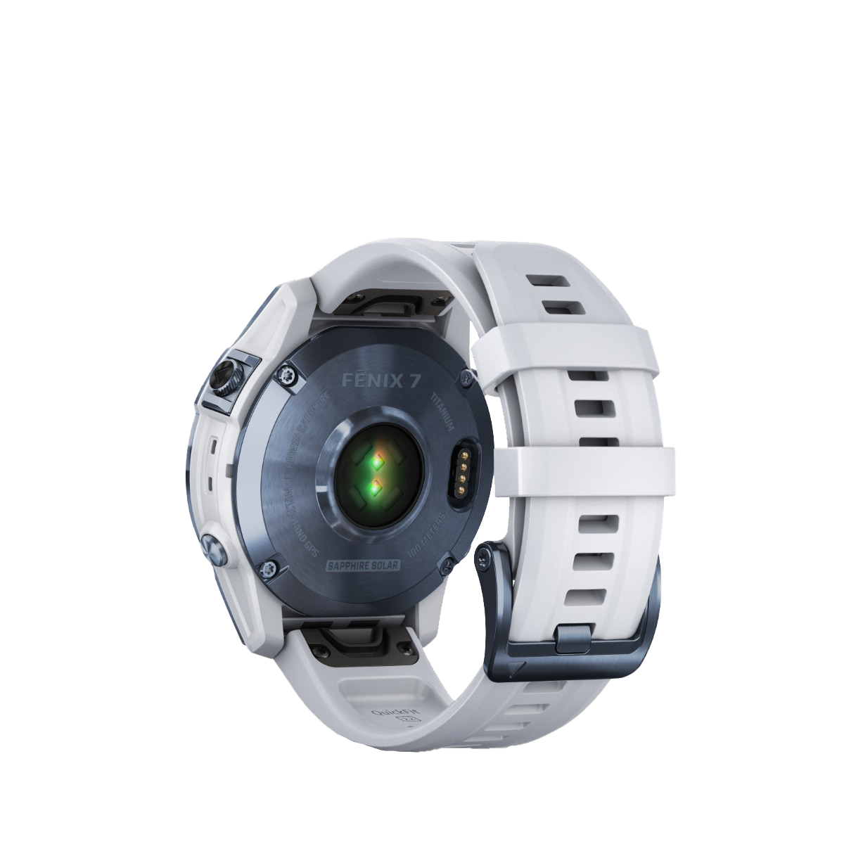 Garmin fenix 7 Sapphire Solar - Mineral Blue DLC Titanium with Whitestone Band (010-02540-24) by Garmin