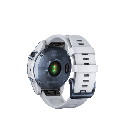Garmin fenix 7 Sapphire Solar - Mineral Blue DLC Titanium with Whitestone Band (010-02540-24) by Garmin
