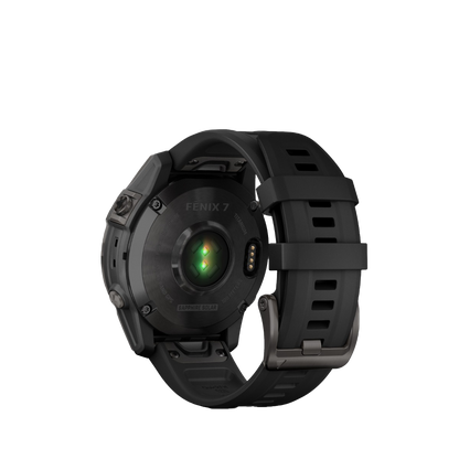 Garmin fenix 7S Sapphire Solar - Carbon Gray DLC Titanium with Black Band (010-02539-24) by Garmin