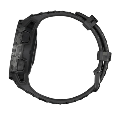 Garmin Instinct Solar, Graphite Camo, Rugged GPS Smartwatch (Garmin Certified Refurbished) by Garmin