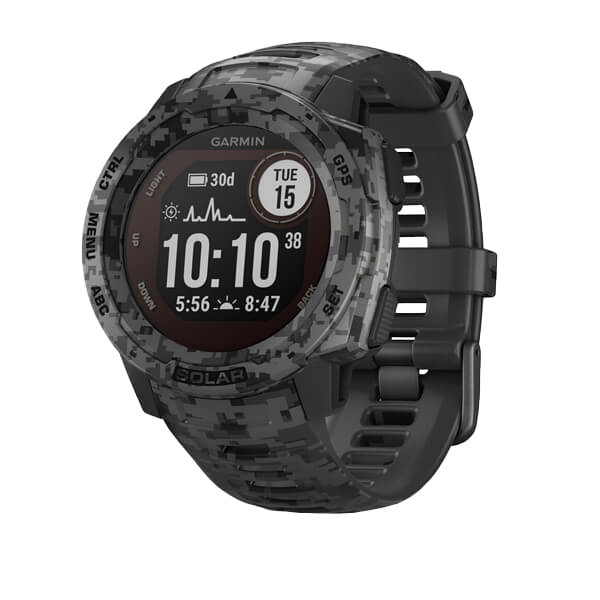 Garmin Instinct Solar - Camo Edition smartwatch in Graphite Camo