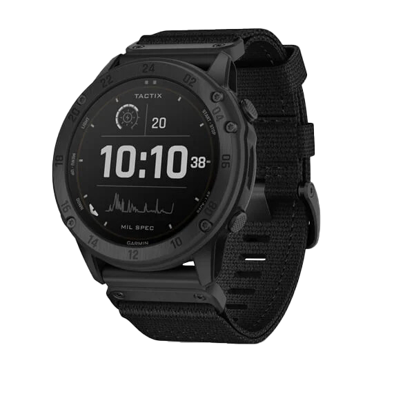 Garmin Tactix Delta Solar smartwatch, black nylon band with ballistic bezel