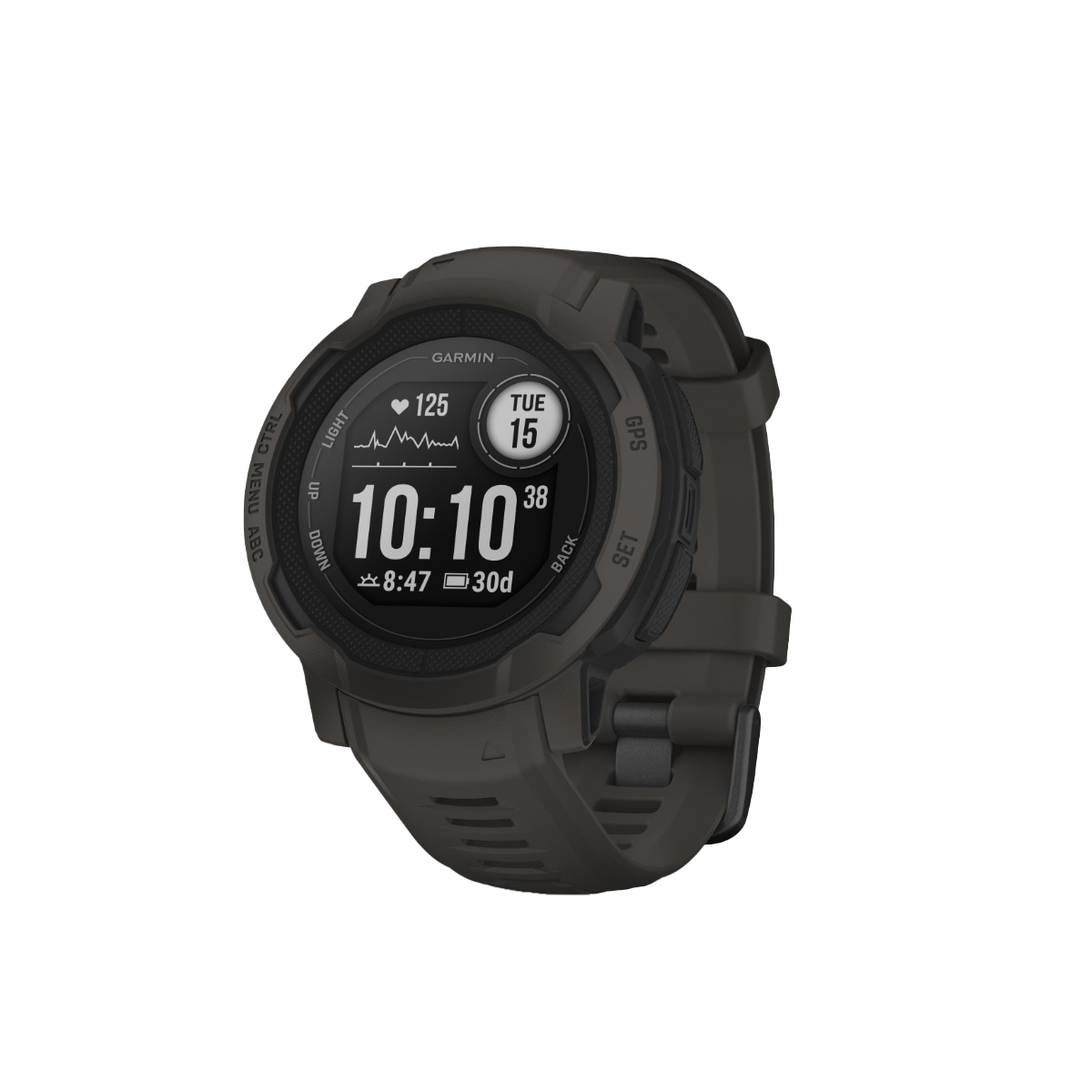 Garmin Instinct 2 graphite smartwatch with rugged silicone band (010-02626-10)