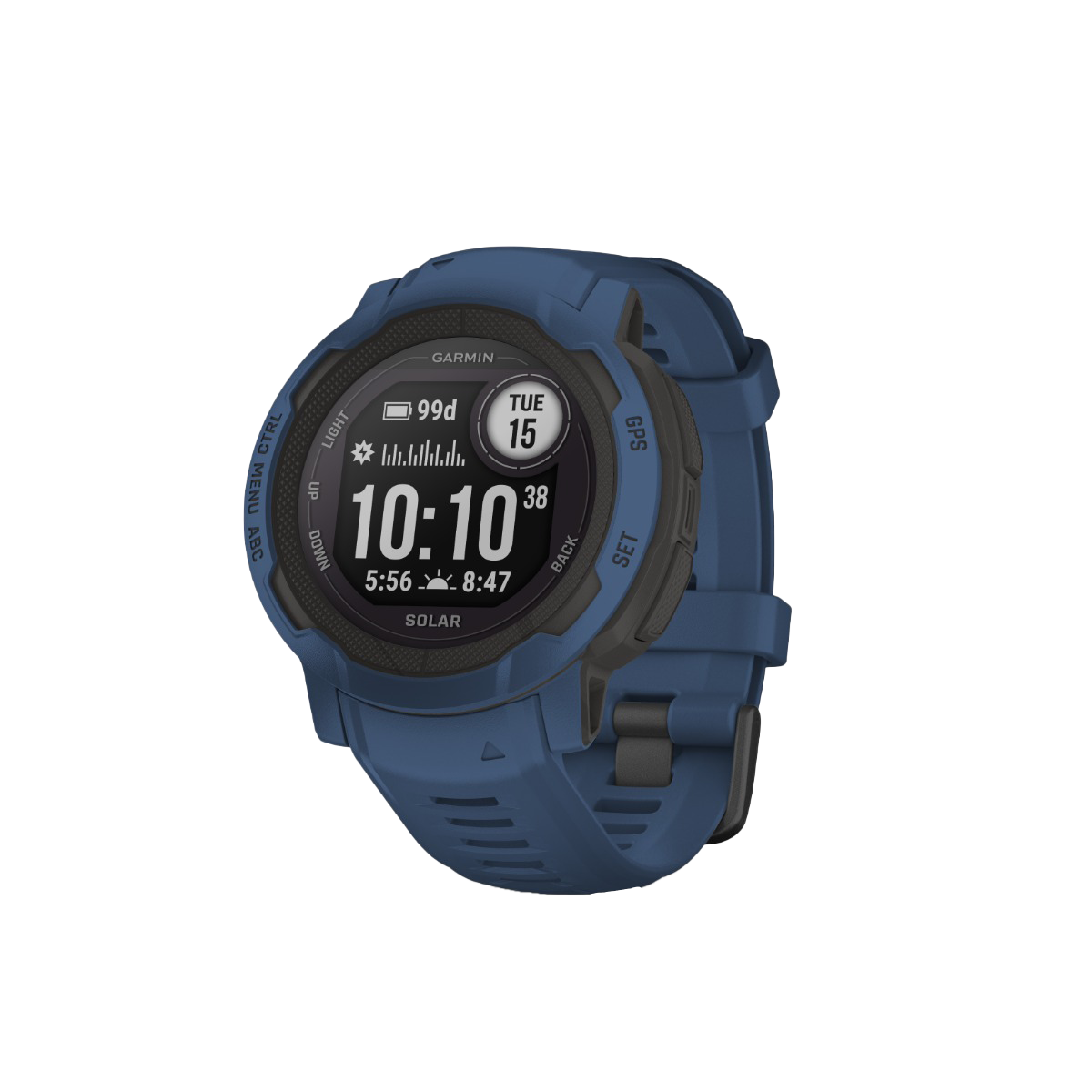 Garmin Instinct 2 Solar smartwatch, tidal blue strap