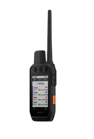 Garmin Alpha 200i handheld dog-tracking device, black with antenna
