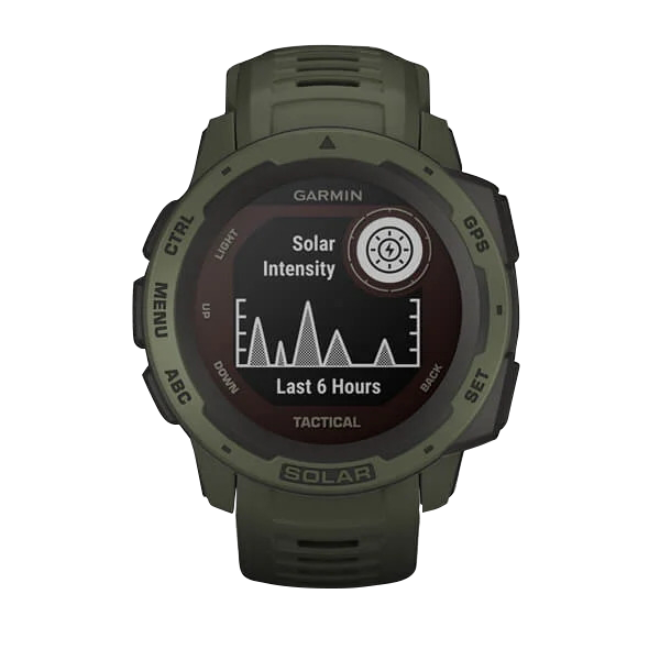 Garmin Instinct Solar Tactical Edition smartwatch in Moss green