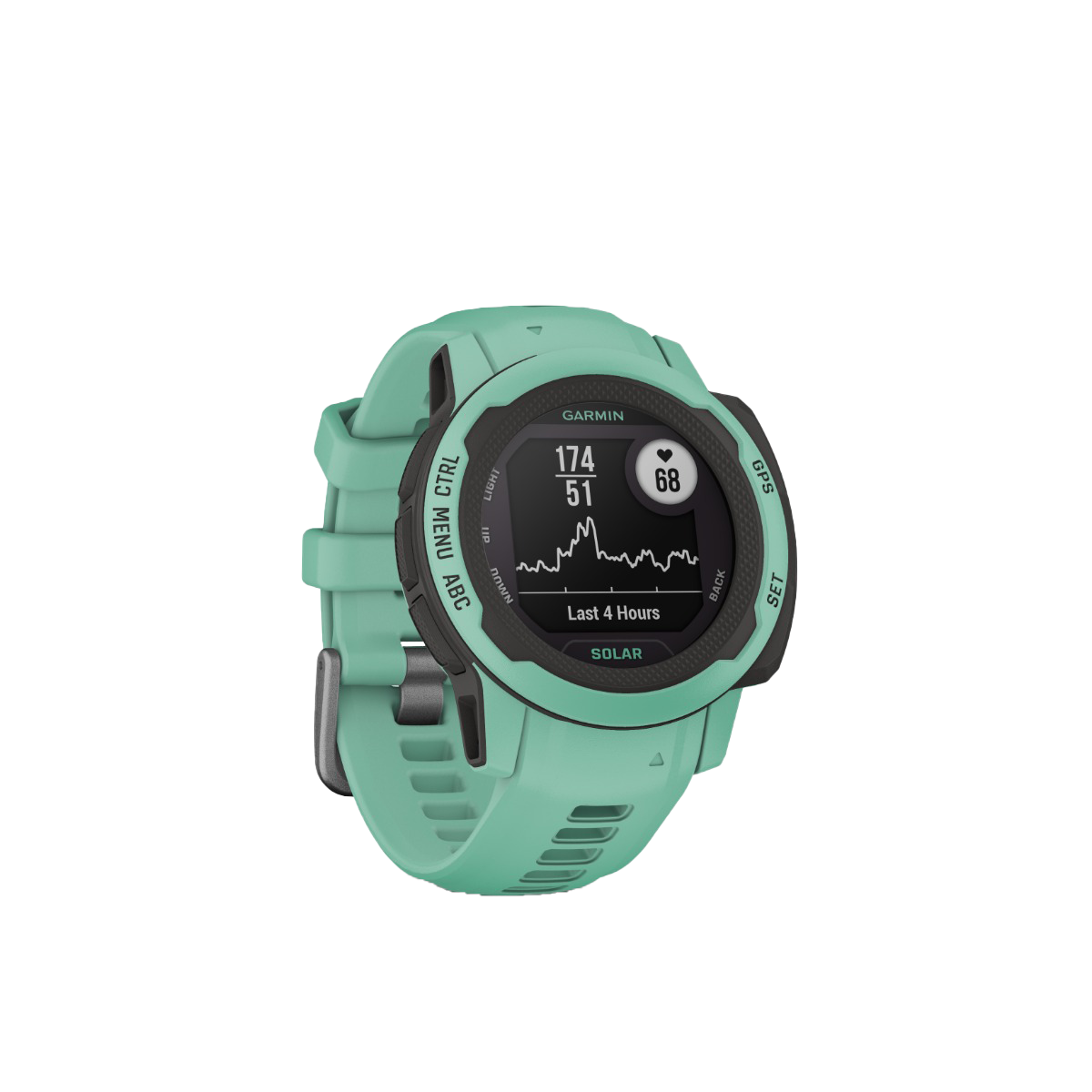 Garmin Instinct 2S Solar smartwatch, Neo Tropic teal