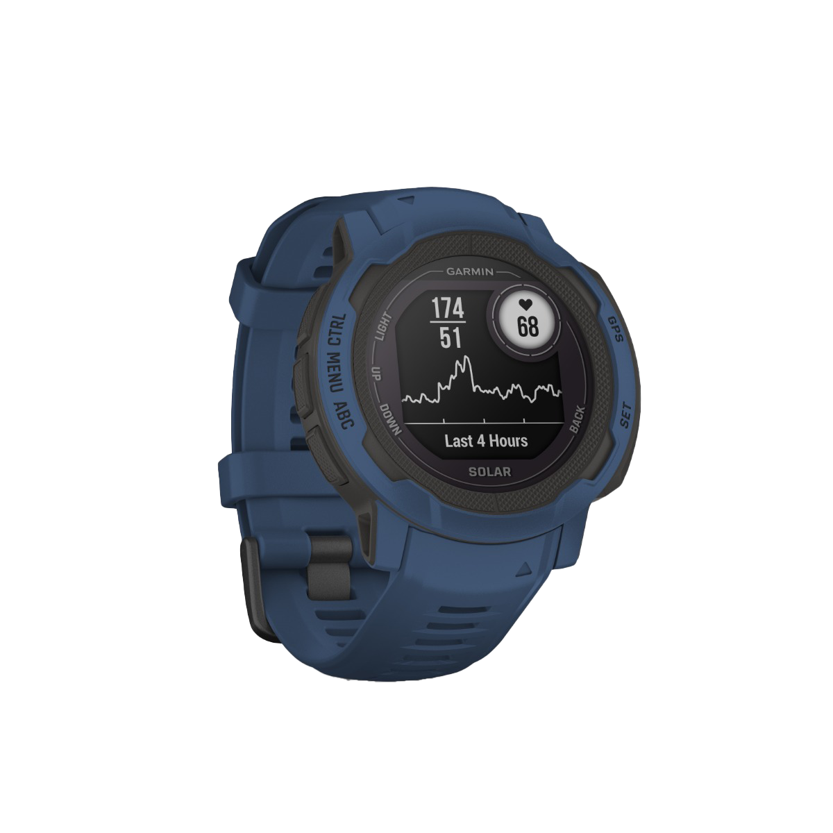 Garmin Instinct 2 Solar smartwatch in tidal blue, rugged GPS fitness watch