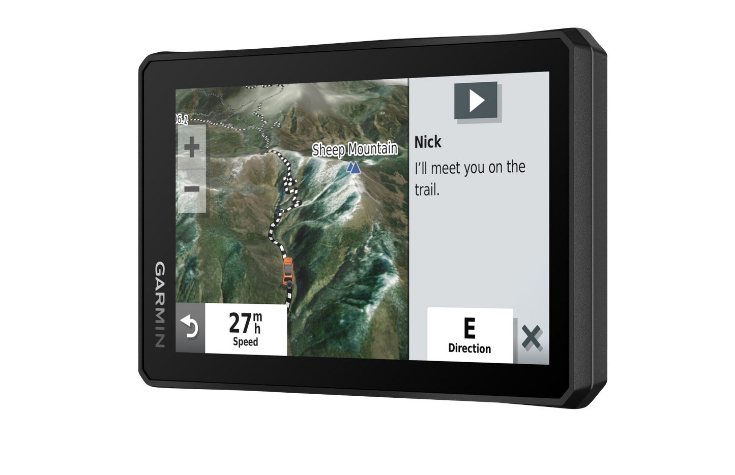 Garmin Tread Powersport GPS with Ride Radio, certified refurbished, black rugged GPS navigation device