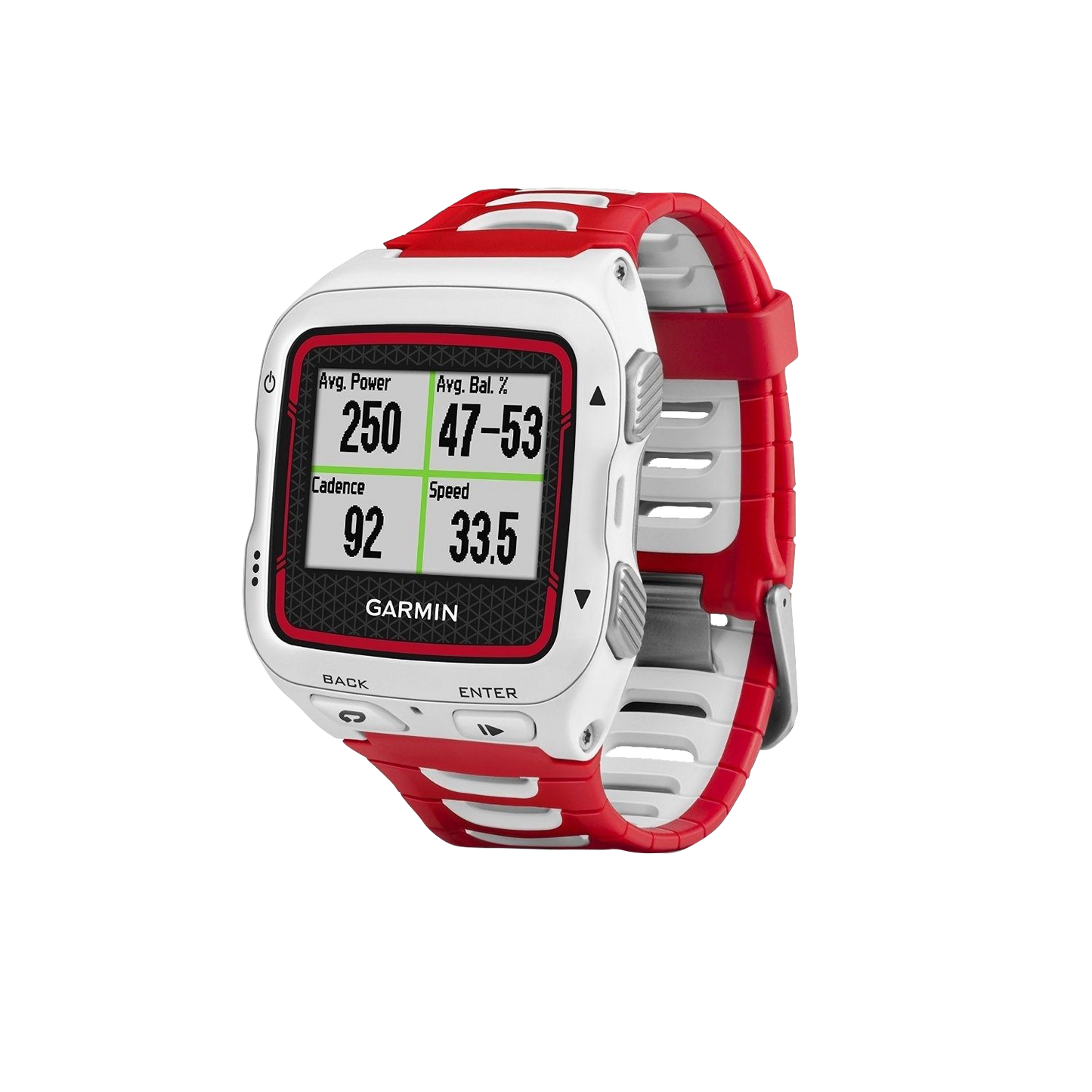 Garmin Forerunner 920XT smartwatch, white case with red band, refurbished