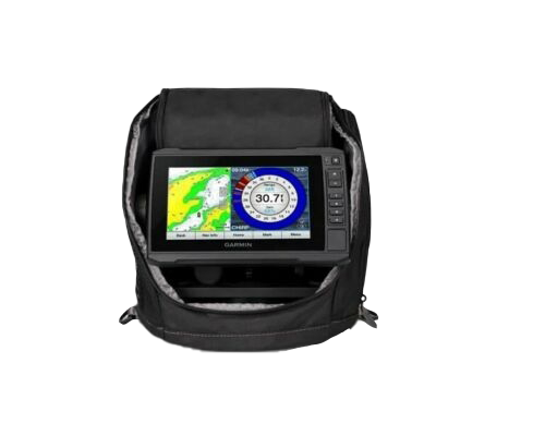 Garmin ECHOMAP UHD 73cv Ice Fishing Bundle with GT10HN-IF Transducer in black carrying case