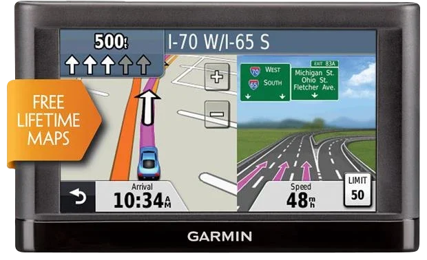 Garmin Nuvi 58LM automotive GPS navigator, refurbished with Free Lifetime Maps badge