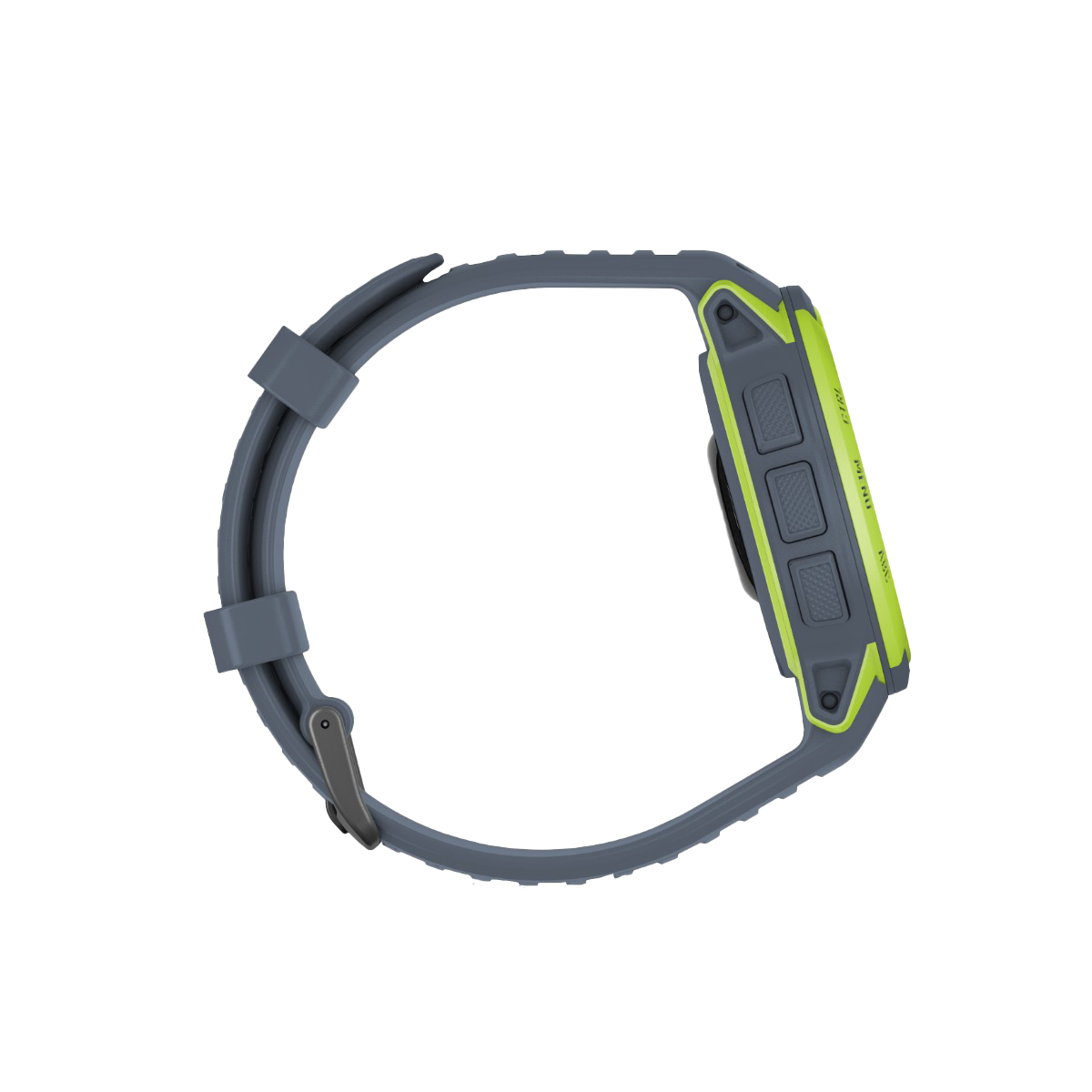 Garmin Instinct 2 Surf Edition Mavericks smart watch with gray strap and neon lime accents