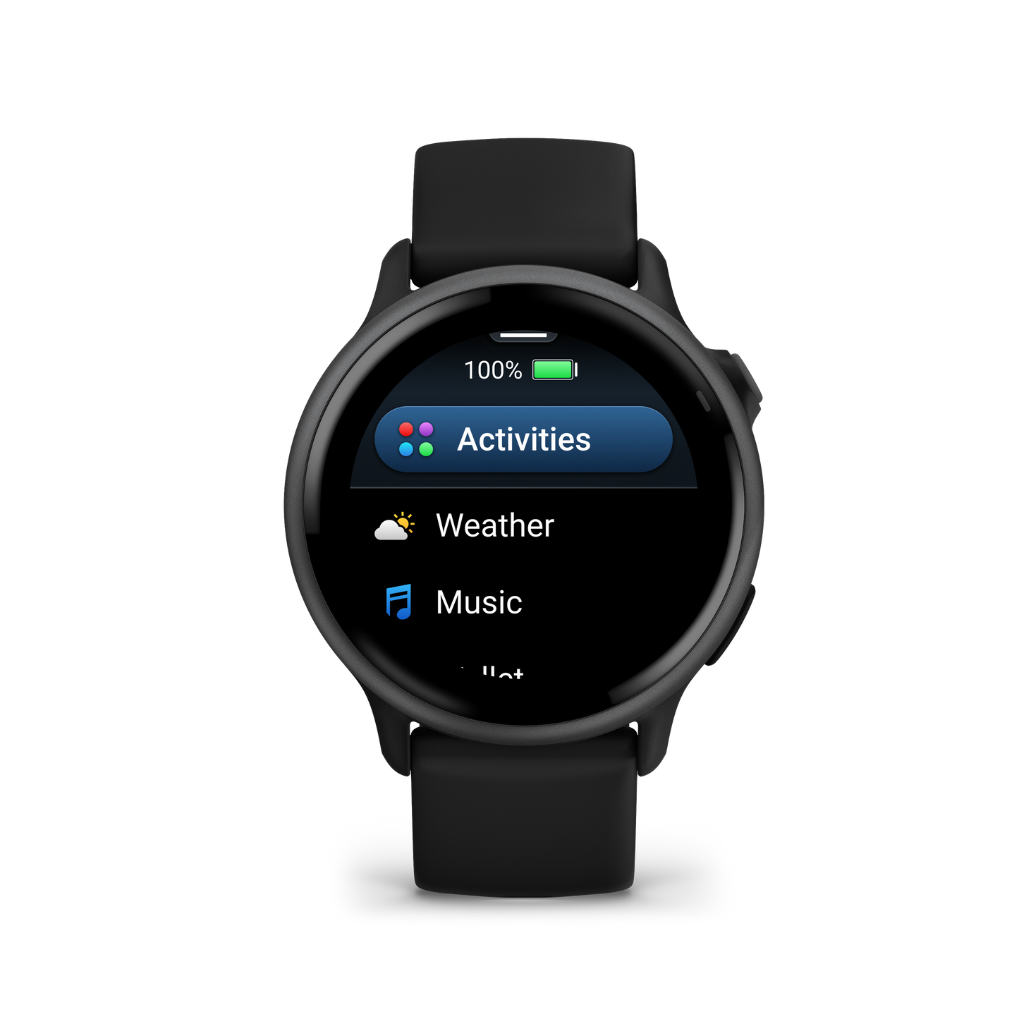 Garmin Vivoactive 6 smartwatch, slate body with black band