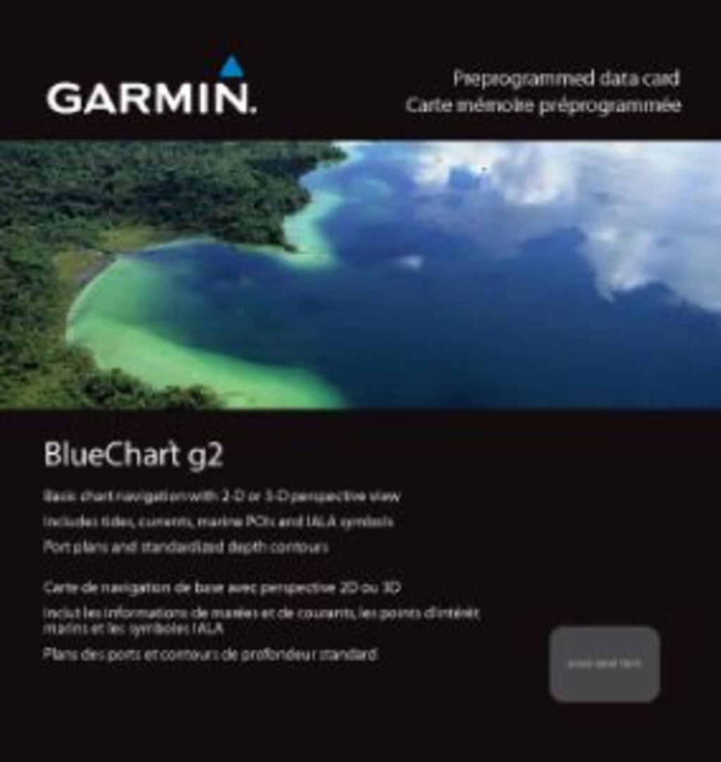 Garmin BlueChart g2 Canada Coastal Charts preprogrammed data card in microSD/SD packaging