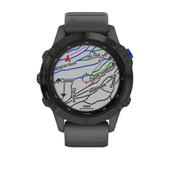 Garmin Fenix 6 Pro Solar - Black with Slate Gray Band (010-02410-10) by Garmin