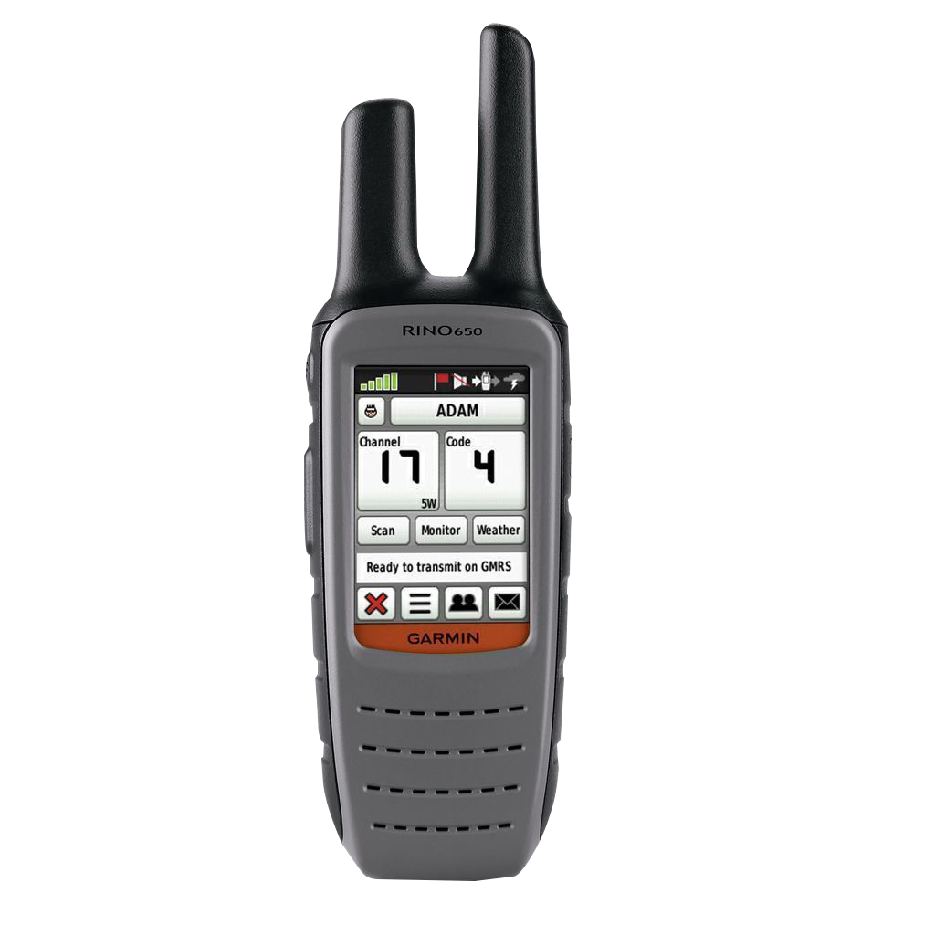 Garmin Rino 650 handheld two-way radio GPS navigator with maps