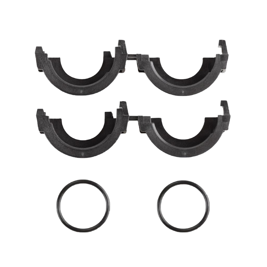 Garmin THD Collar Split hardware set with four black clamps and two rings