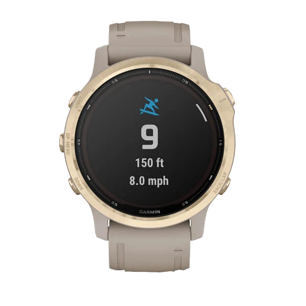 Garmin Fenix 6S Pro Solar - Light Gold with Light Sand Band (010-02409-10) by Garmin