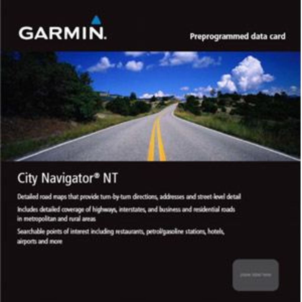 Garmin City Navigator NT Europe microSD card for UK & Ireland, preprogrammed data card