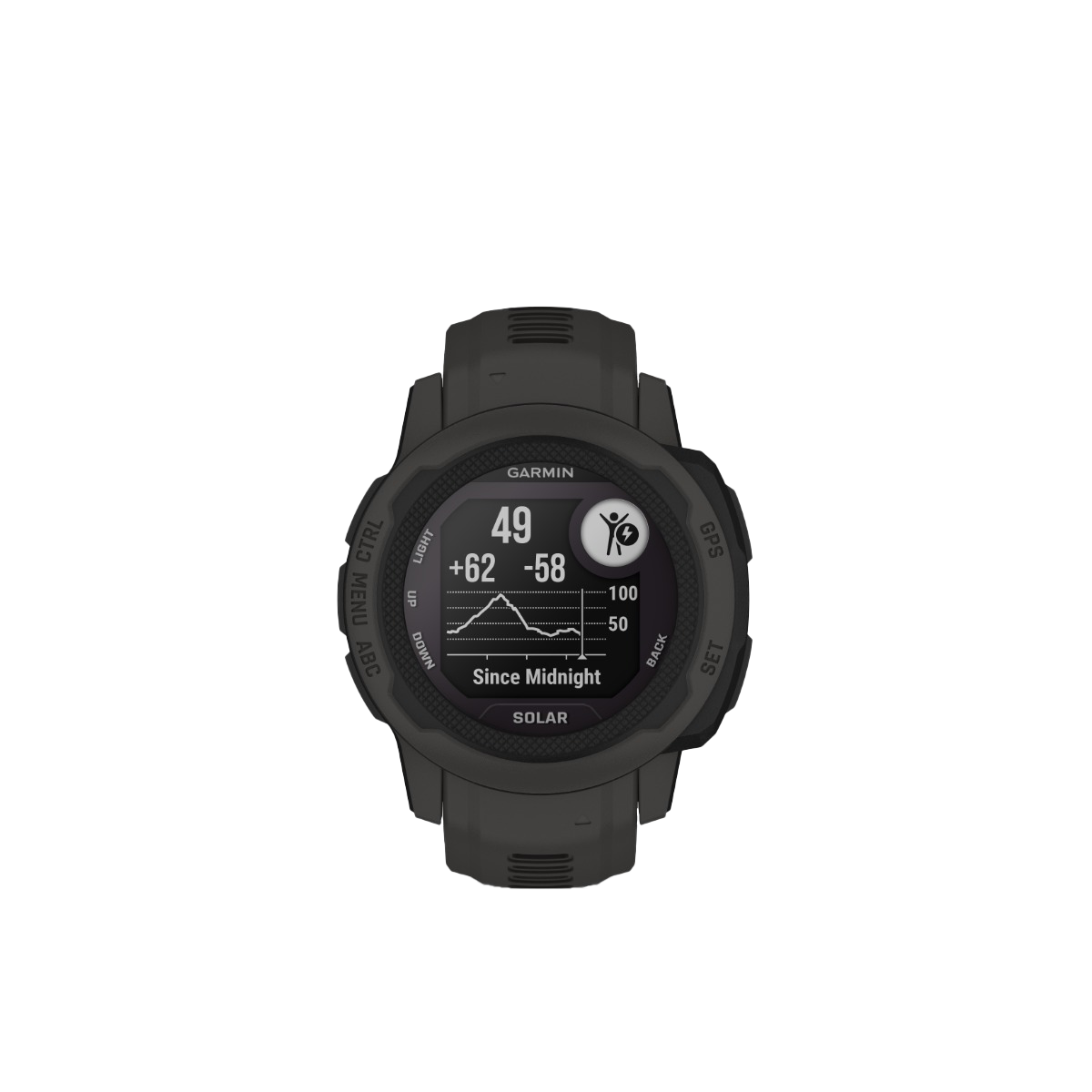 Garmin Instinct 2S Solar, Graphite (010-02564-10) by Garmin