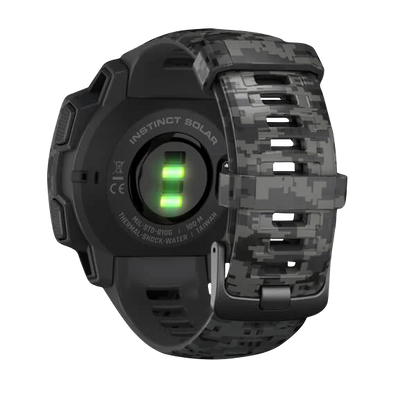 Garmin Instinct Solar, Graphite Camo, Rugged GPS Smartwatch (Garmin Certified Refurbished) by Garmin