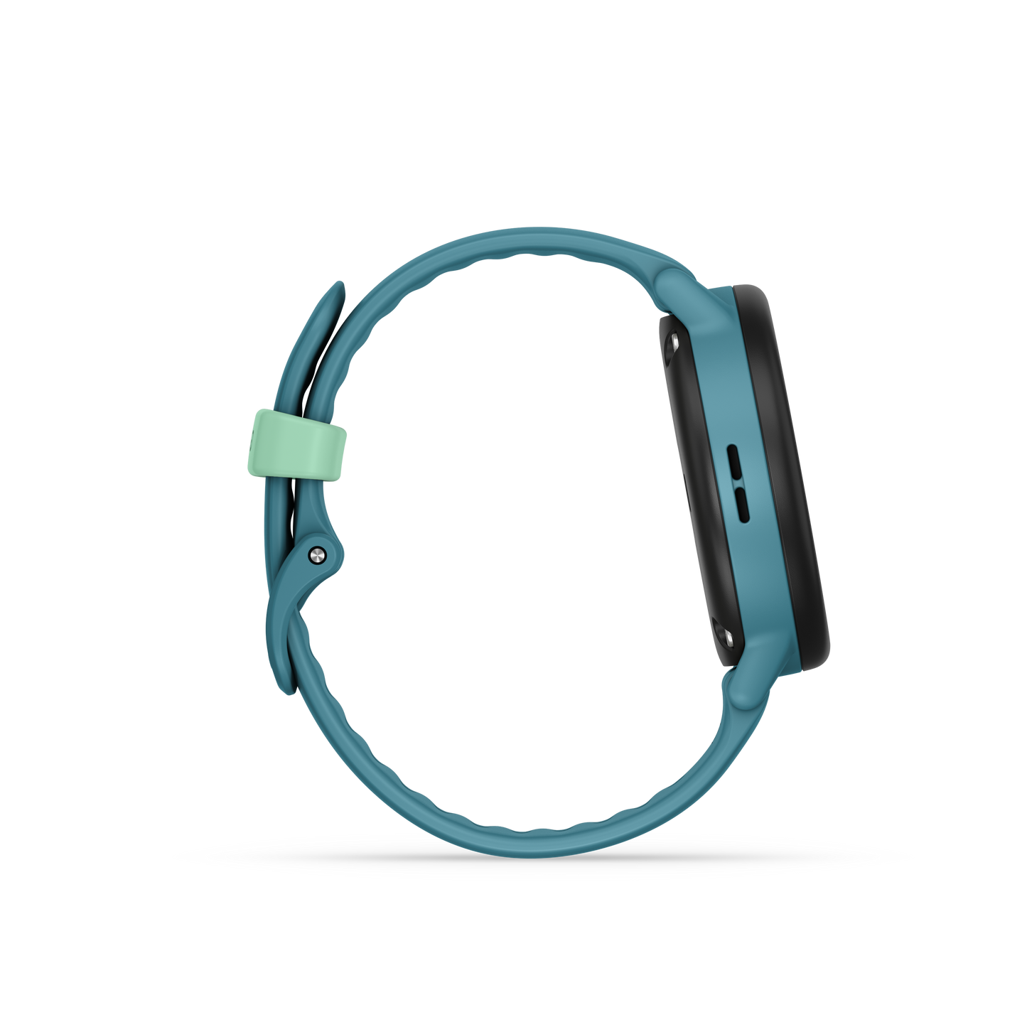 Garmin Bounce 2 Kids smartwatch with turquoise silicone strap